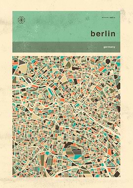 Berlin City Map Art Print