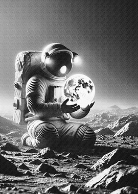 Astronaut Holding Earth