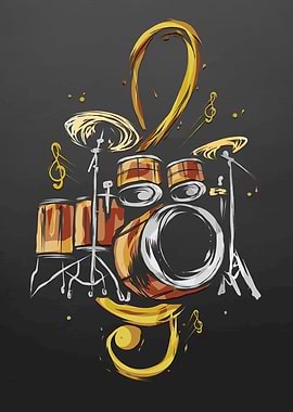 Drum Set Music Art
