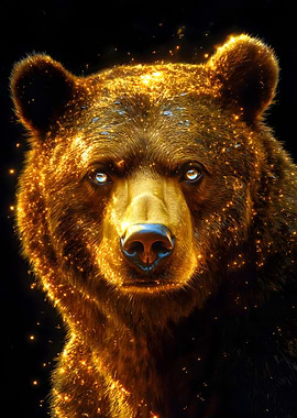 Golden Bear Portrait Animal