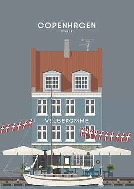 Copenhagen Travel Illustration