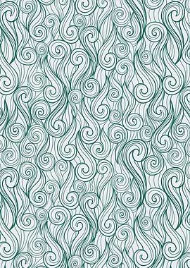 Teal Swirls Pattern