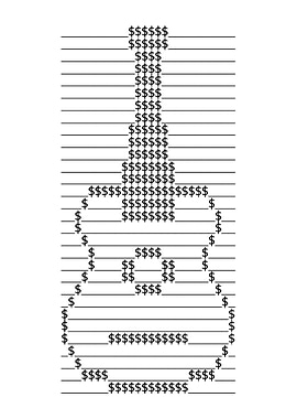 Guitar Text Art Dollar Sign Art