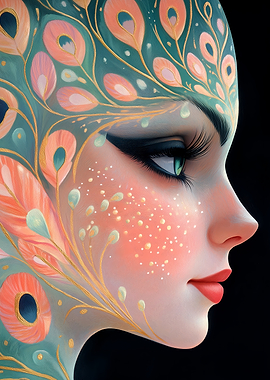 Peacock Feather Portrait