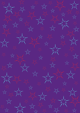 Purple Starburst Pattern