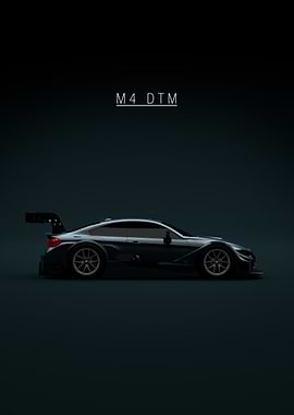 Black BMW M4 DTM 2015 Race Car - Green Tint