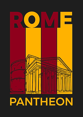 Rome Pantheon Illustration