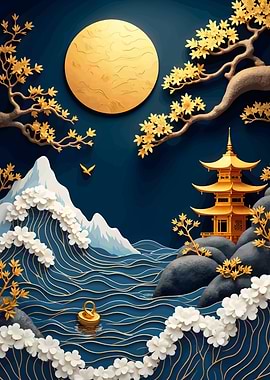 Abstract Japane Landscapes