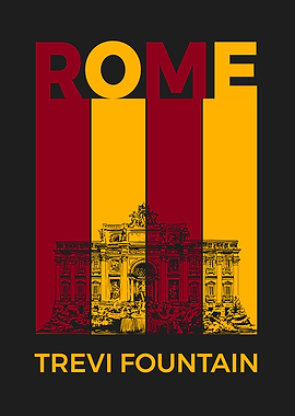 Rome Trevi Fountain Print