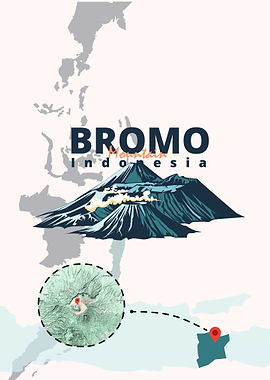 Bromo Mountain, Indonesia Maps