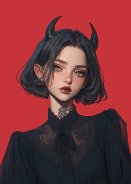 Dark Angel Demon Portrait