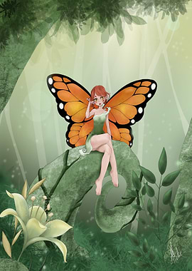 Fairy with Butterfly Wings