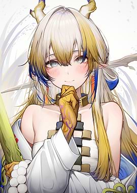 Anime Girl with Horns