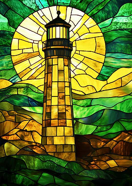 Stained Glass Lighthouse