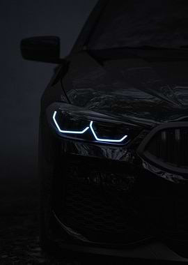 Black Car Headlights