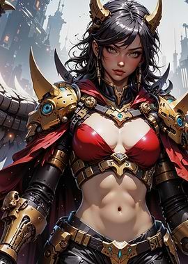 Cyberpunk Warrior Woman 2