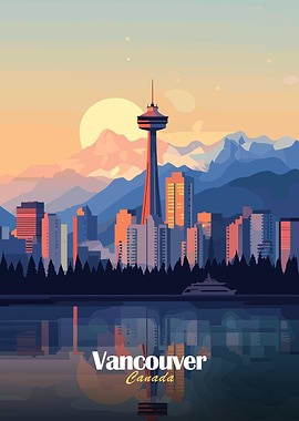 Vancouver Skyline Sunset