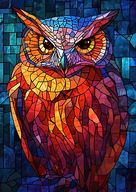 Stained Glass Owl
