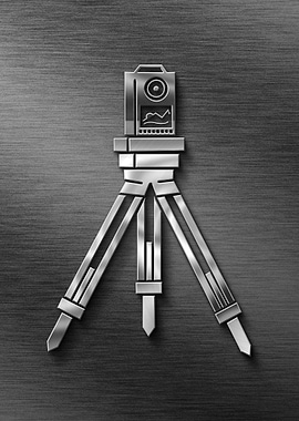 Silver Theodolite Icon