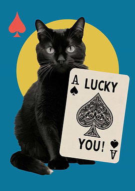 Lucky You Poker Cat