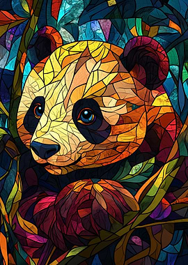 Stained Glass Panda