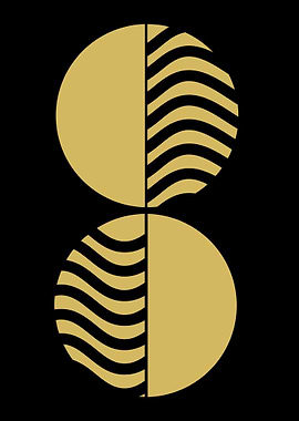 Abstract Gold Circles