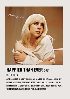 Billie Eilish Happier Than Ever Album Cover