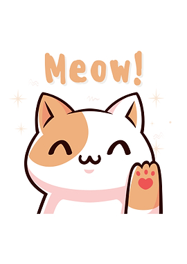 Cute Cat Saying Meow