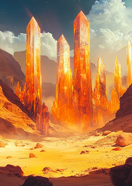 Crystal Desert Landscape