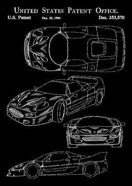 Ferrari F50 Patent Drawing