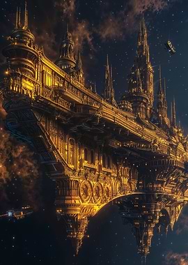 Golden Spaceship City Cruise