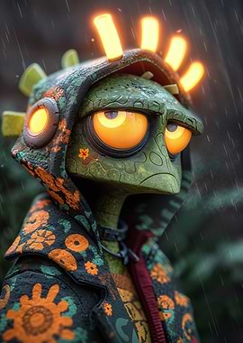 Sad Alien in the Rain