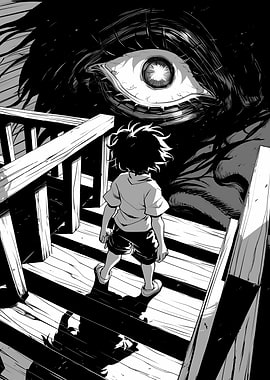 Boy Facing Giant Eye