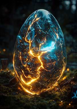 Glowing Crystal dragon Egg