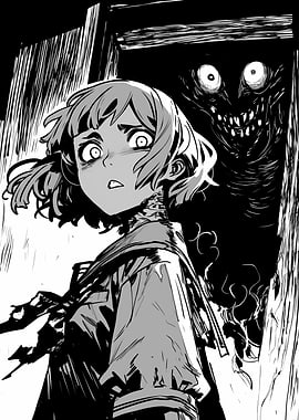 Anime Horror Illustration