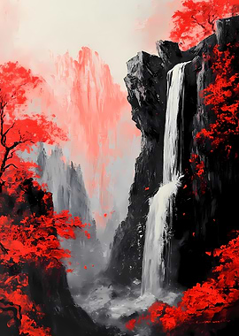 Waterfall in Red Forest