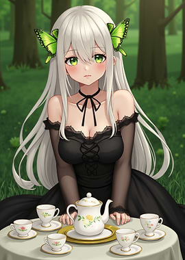 Anime Girl Tea Party