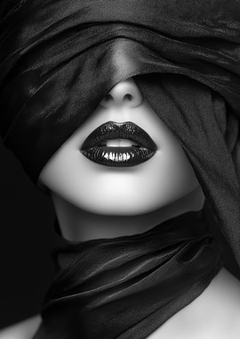 Black and White Woman Portrait