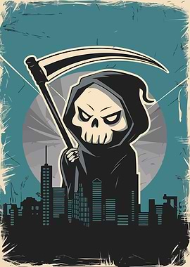 Grim Reaper Cityscape