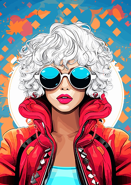 Cool Girl in Red Jacket