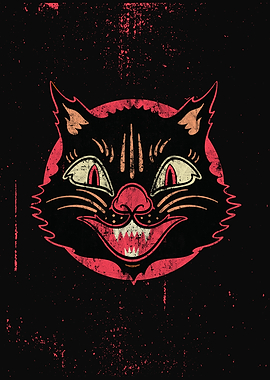 Vintage Black Cat Halloween