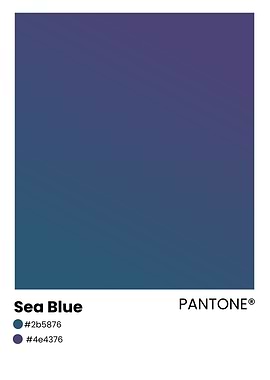 Pantone Sea Blue Color Swatch