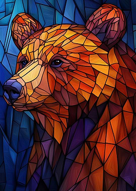Stained Glass Bear