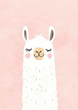 Cute Llama Illustration