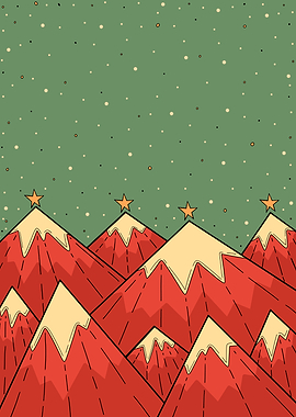 Festive star mountains
