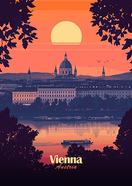 Vienna Sunset Cityscape
