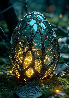 Glowing dragon Egg in Forest