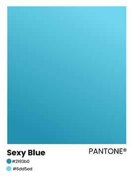 Pantone Sexy Blue Color Swatch