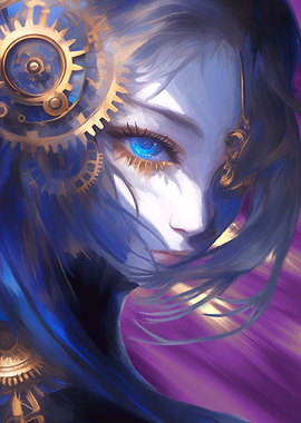 Golden Steampunk woman