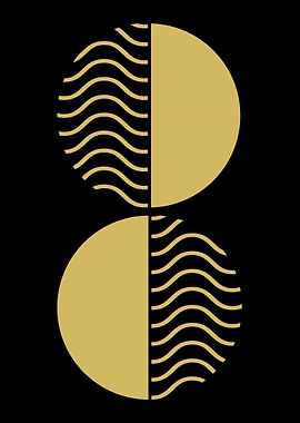 Gold Wave Circles